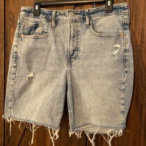 Old Navy Blue Jean Shorts Distressed Casual